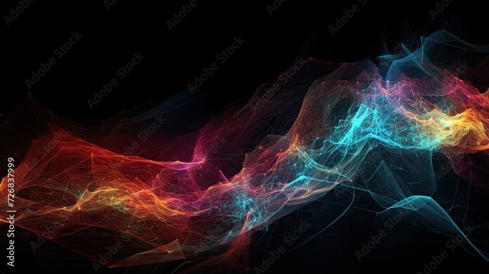 Abstract neon light background, Generative AI 