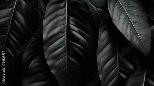 Black leaf background © mahdee