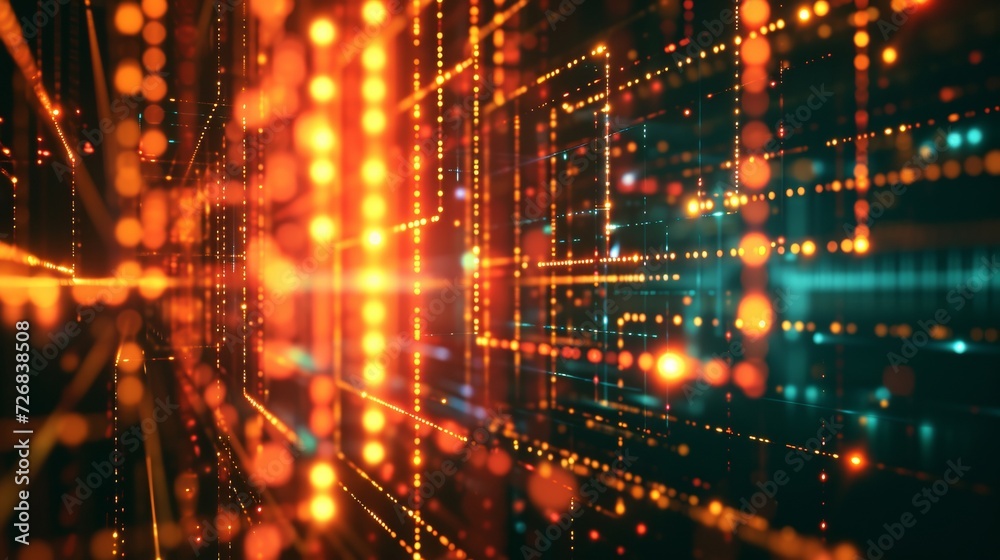 Obraz premium Illuminated Abstract Background With Vibrant Lights