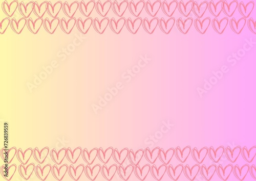 pink background with heart border