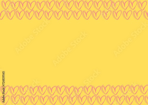 background with golden heart frame