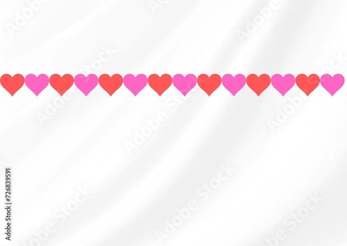 pink and white hearts frame