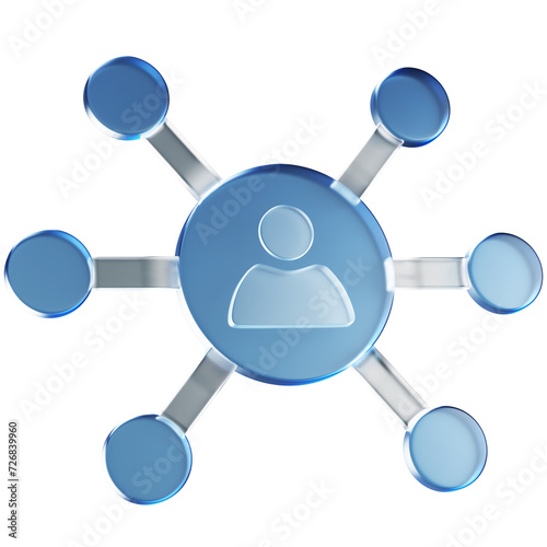 Networking 3D Icon