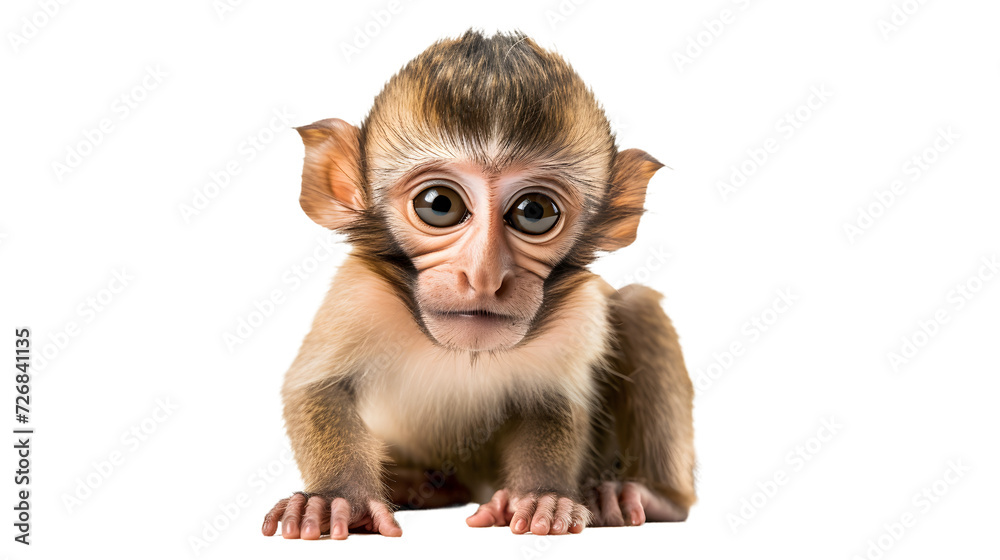 Small Monkey Sitting on Top of White Surface Small Monkey Sitting on Top of White Surface