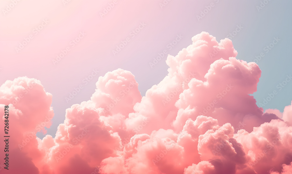 Pastel colored clouds and sky, Generative AI Pastel colored clouds and sky, Generative AI