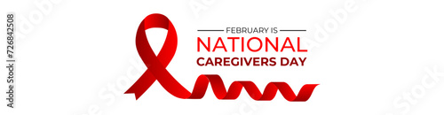 National Caregivers Day observed every year of 16th february. Vector health banner, cover, brochure, website, Ads, horizontal, flyer, poster and social medial template design. vector illustration