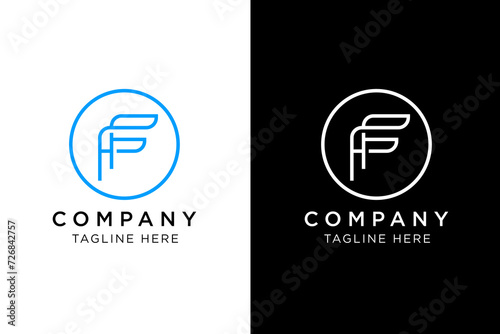 thin line double F logo