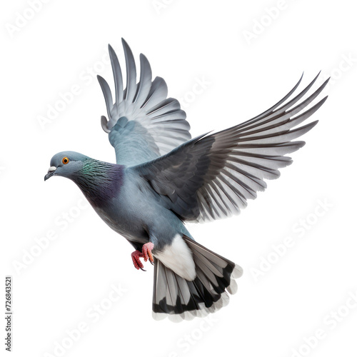 Pigeon flying high resolution on transparency background PNG © KimlyPNG