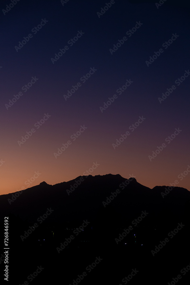 Iztaccihuatl volcano during sunset 