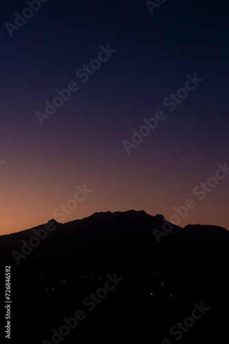Iztaccihuatl volcano during sunset  photo