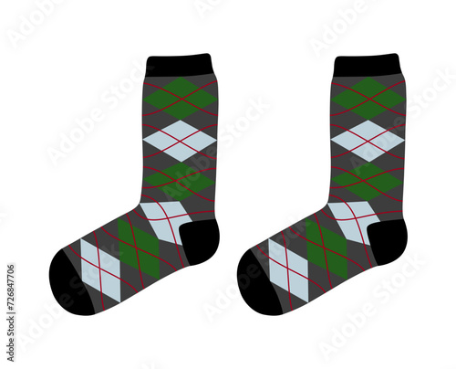 Socks on white background vector illustration