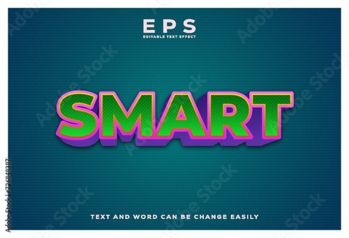 smart 3D text effect template