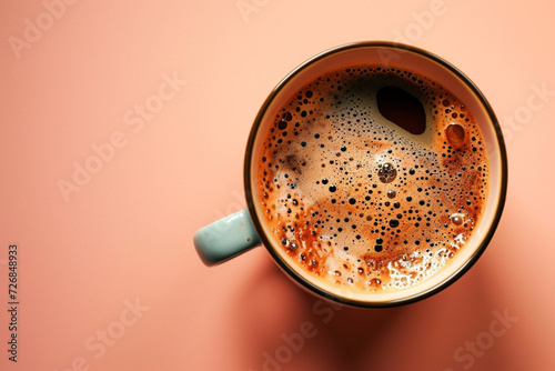 cup of coffee aerial view