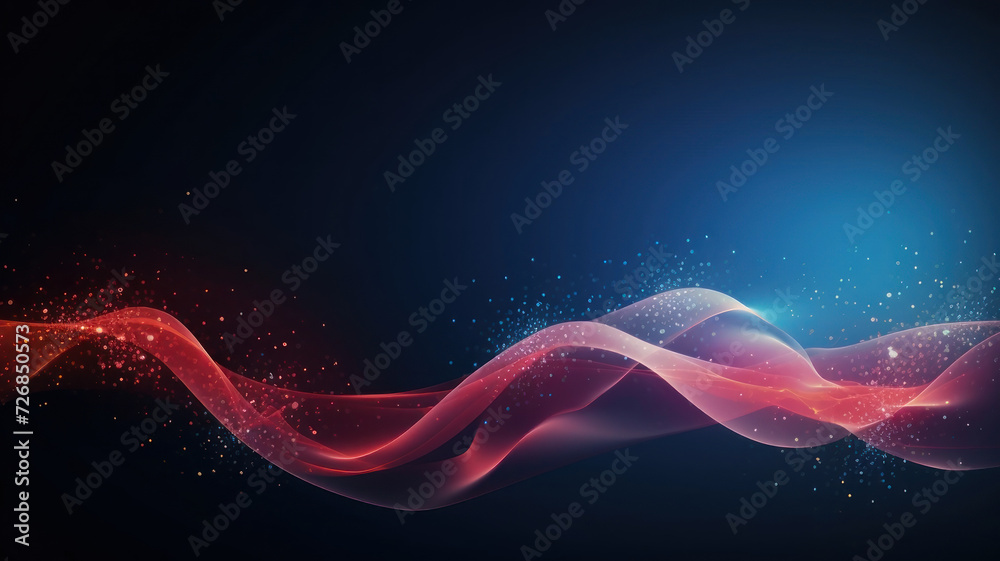 Abstract Waving Particle Technology Background Design. wave moving dots Abstract Waving Particle Technology Background Design. wave moving dots