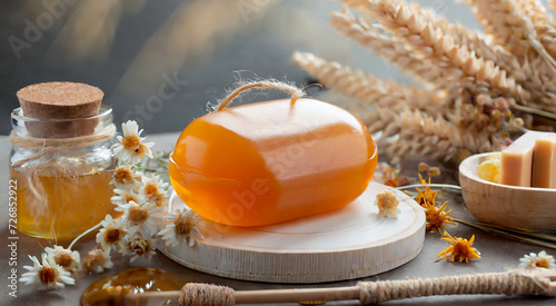 Artisan Honey Soap: Captivating Visuals for Natural Beauty - Mock up