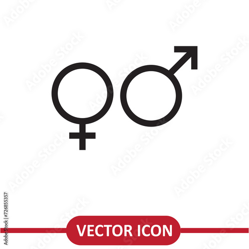 Gender icon vector flat simple illustration on white background..eps