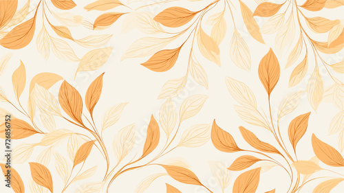 Vector illustration of intertwining leaves forming a lush and intricate pattern  creating an elegant and organic backdrop inspired by nature's interconnected beauty. simple minimalist illustration