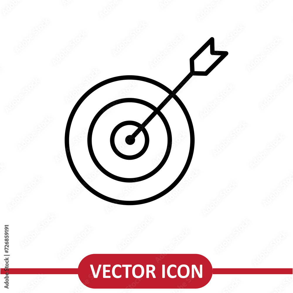 Target vector icon, simple flat trendy style illustration on white background..eps Target vector icon, simple flat trendy style illustration on white background..eps