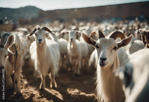 sacrifices feast slaughter the qurban goats worship Muslim photo