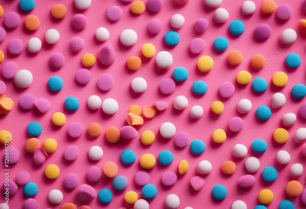 sugar colorful pink background