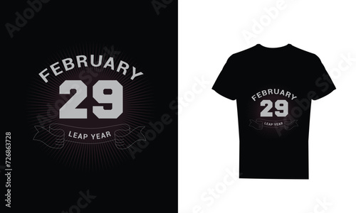 Vector 2024 leap year t shirt design