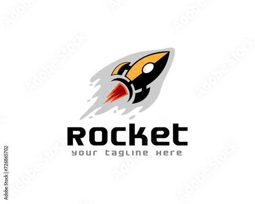 flying rocket logo icon symbol design template illustration inspiration