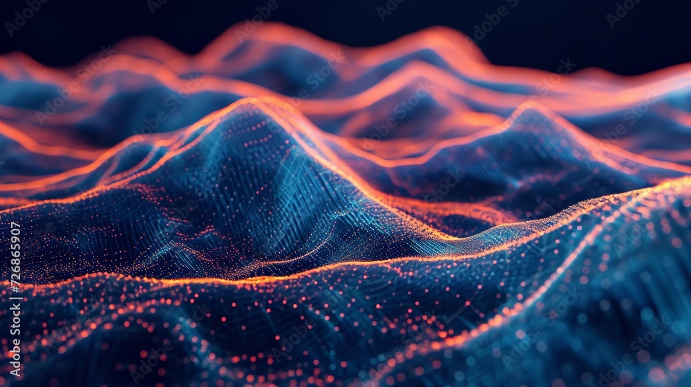 Digital Waves - Abstract Data Landscape Digital Waves - Abstract Data Landscape