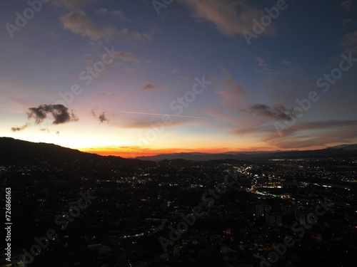 Magical sunset over the mountains of Escazu and San Jose © WildPhotography.com