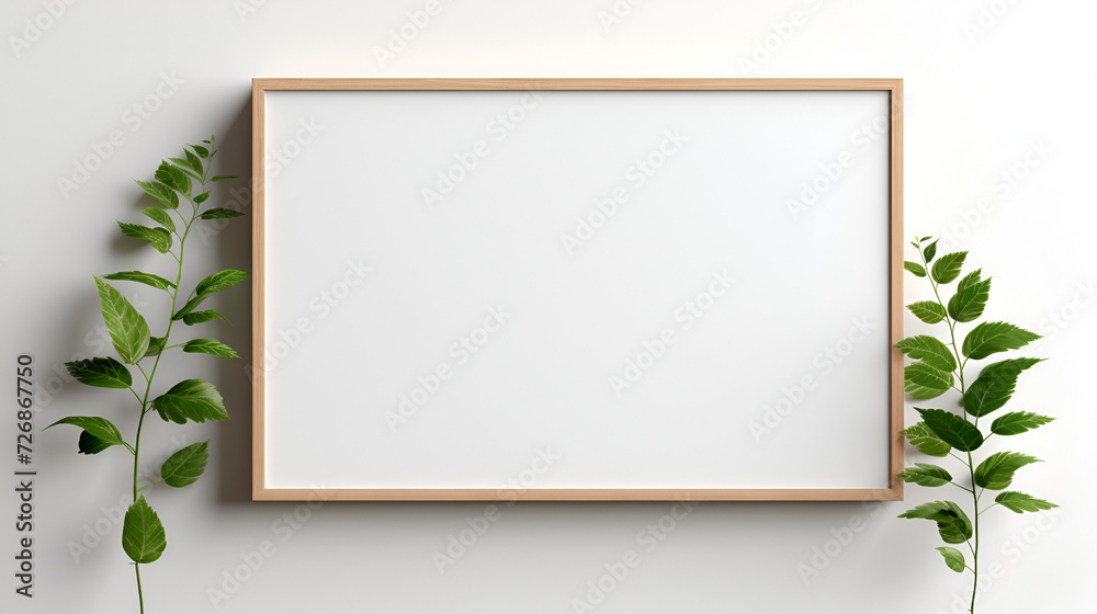 realistic wooden frame on white background realistic wooden frame on white background
