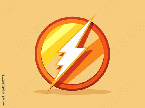 Flash icon vector. Flash vector design.