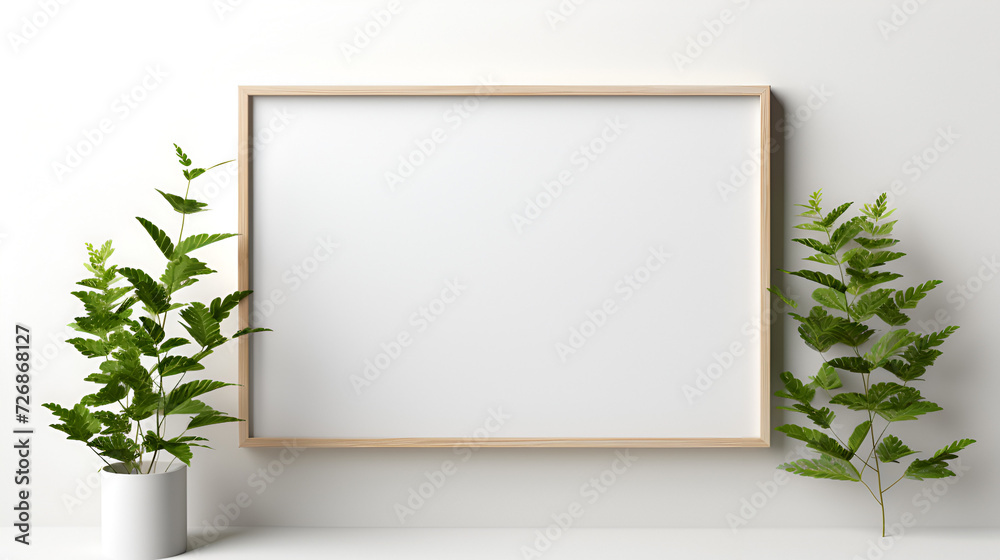 realistic wooden frame on white background realistic wooden frame on white background