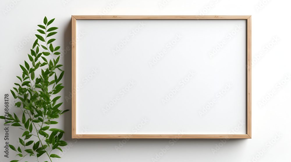 realistic wooden frame on white background realistic wooden frame on white background