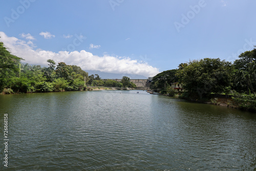 Malampuzha dam view at Palakkad district Kerala South India. Boating at Malampuzha garden hydroelectric dam