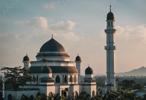 buildings mosque architecture Indonesia characteristic artistic 2021 building Pekalongan 20 April dome minarets photo