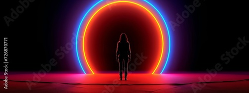 Luminescence Unveiled: A Mesmeric Encounter in the Neon Tunnel