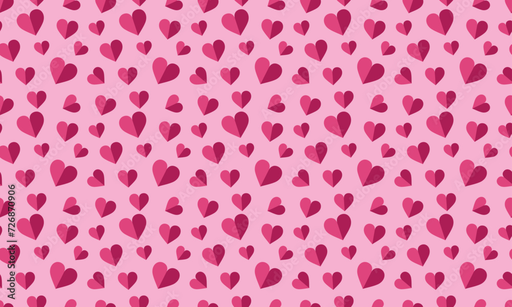 pink background with hearts. seamless pattern. pink background with hearts. seamless pattern.