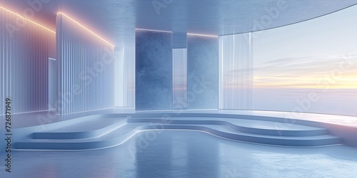 Advanced background High-end venue space 3D rendering