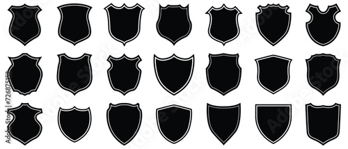 Shield icons set. Protect shield vector