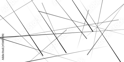 Chaotic abstract lines abstract geometric pattern background. Vector black diagonal crossed lines for modern contemporary art backdrop white design template