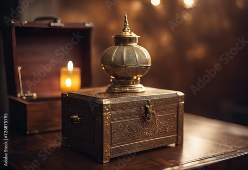 lantern arabic antique chest