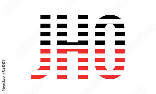 JHO three initial letter iconic line negative space minimal logo design vector template. monogram, abstract, wordmark, business, typography, minimalist, brand, company, flat, modern, unique, simple