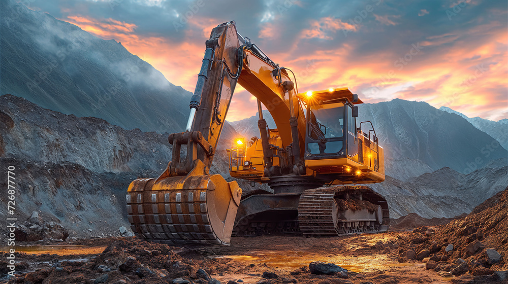 Excavator, Heavy Equipment, Dump Truck, Mining, Earth Movers Excavator, Heavy Equipment, Dump Truck, Mining, Earth Movers