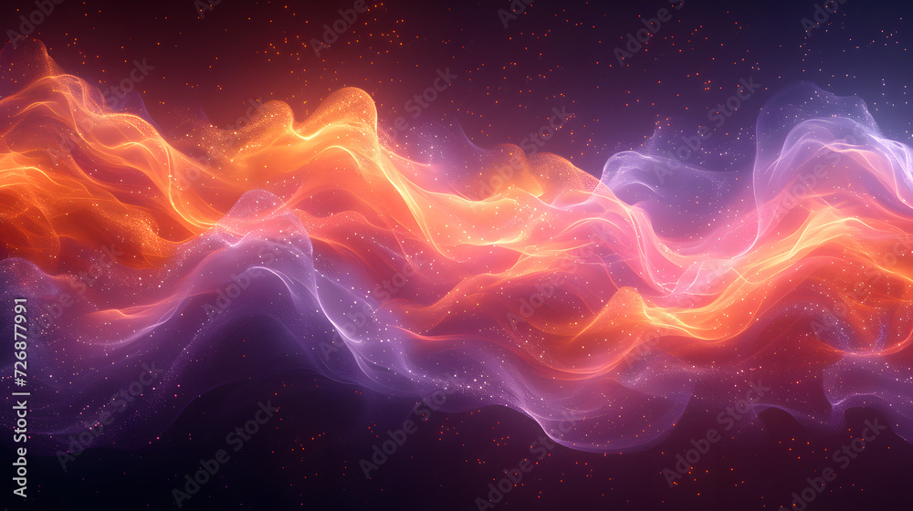 A Colorful Wave of Fire on a Black Background A Colorful Wave of Fire on a Black Background