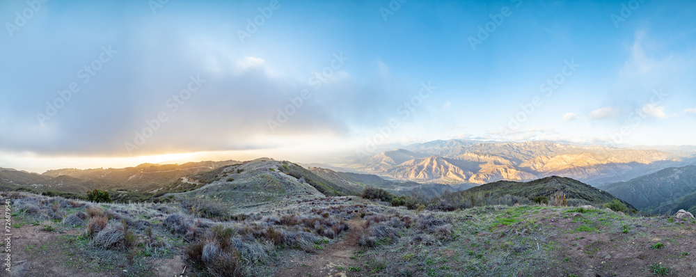 
Santa Barbara Mountains, Summit, Fog, Sunset, High Altitude, Outdoor Sports, Hiking, Climbing, Mountain Peak, Scenic Beauty, Atmospheric, Misty, Enshrouded, Foggy Landscape