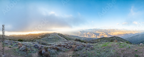  Santa Barbara Mountains, Summit, Fog, Sunset, High Altitude, Outdoor Sports, Hiking, Climbing, Mountain Peak, Scenic Beauty, Atmospheric, Misty, Enshrouded, Foggy Landscape