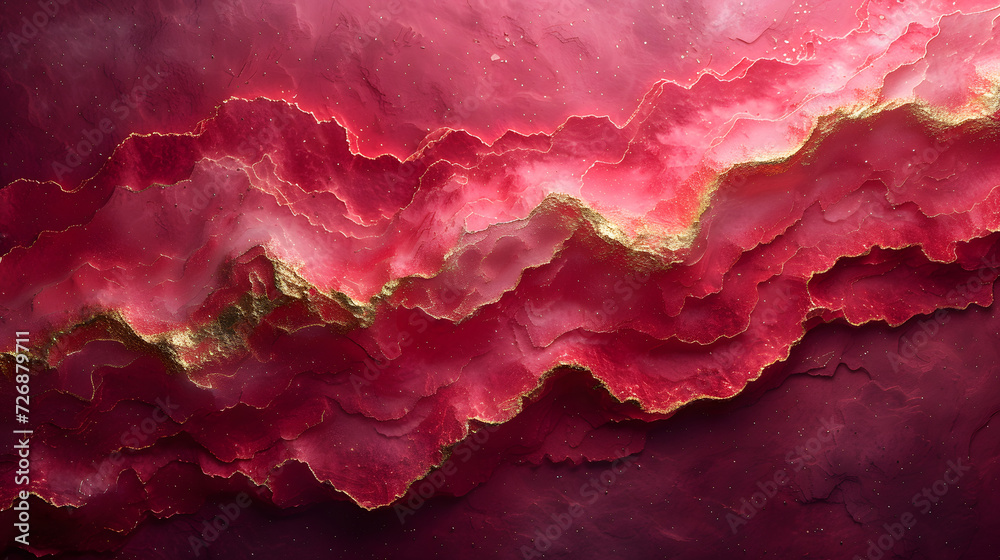 Abstract Painting With Pink and Green Colors Abstract Painting With Pink and Green Colors