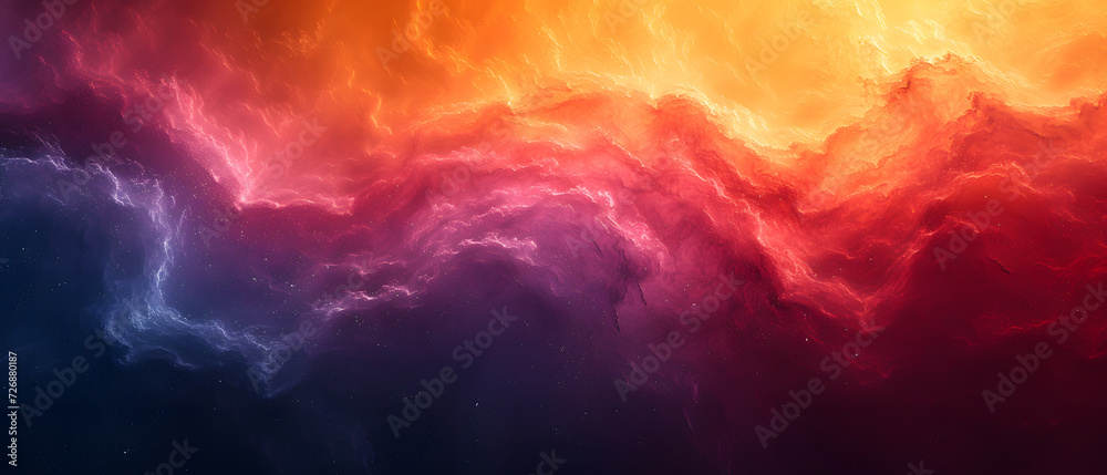 Colorful Background With Clouds and Stars