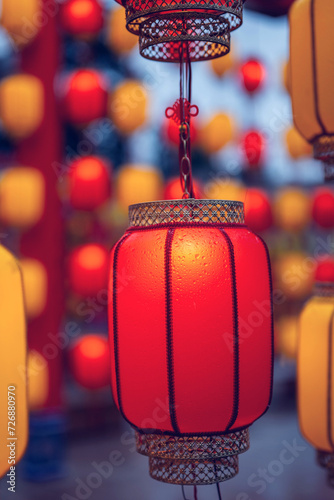 Chinese style festive retro lanterns