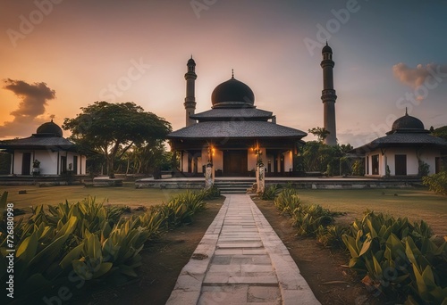 Nusa 13 tourism 2020 TrawanganWest January Mosque location Gili Indonesia Tenggara/ photo