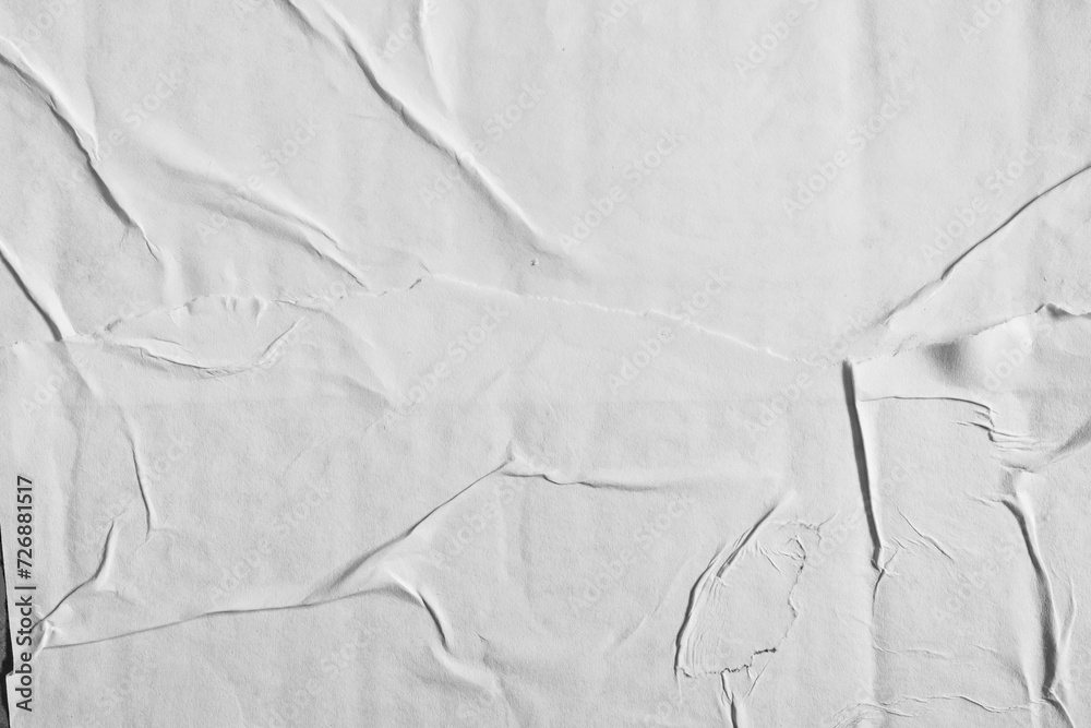 White damaged paper poster texture background - obrazy, fototapety, plakaty 